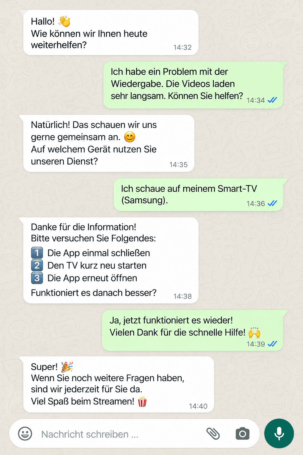 Kundengespräch zum Thema Technischer Support